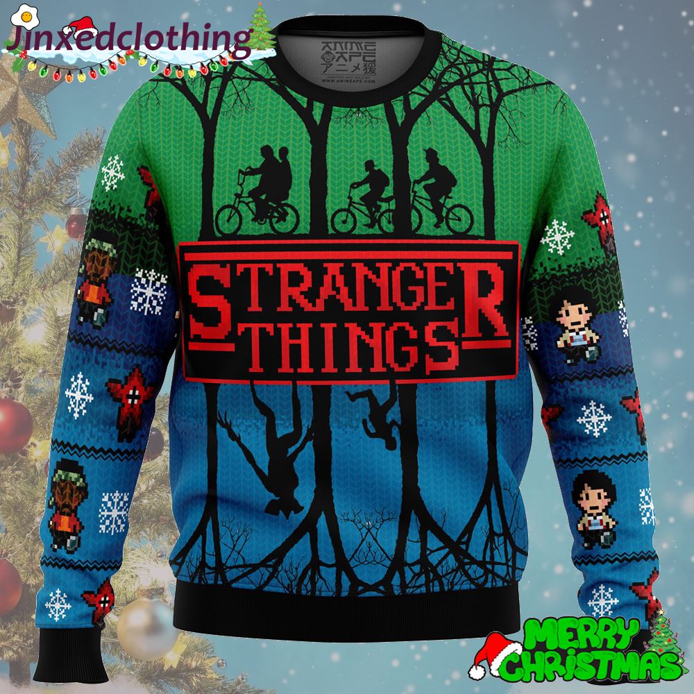 Stranger Things Ugly Christmas Sweater Christmas Funny Party 